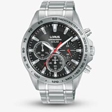 Lorus Solar Black Chronograph Watch RZ501AX9