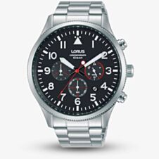 Lorus Mens Black Dial Chronograph Watch RT363JX9 