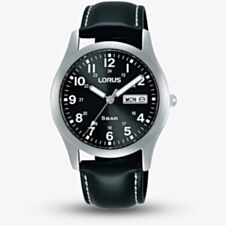Lorus Mens Black Strap Watch RXN79DX9