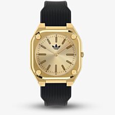 Adidas Unisex City Tech Thin Black & Gold Watch AOFH245022I