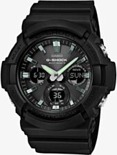 Casio G-Shock Classic Solar Dual Display Black Plastic Strap Watch GAW-100B-1AER
