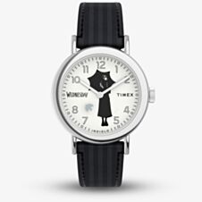 Timex Ladies Lab X Wednesday Weekender Black Leather Strap Watch TW2Y19400