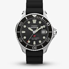 Timex Mens Deepwater Meridian 200 Black Rubber Strap Watch TW2W81600