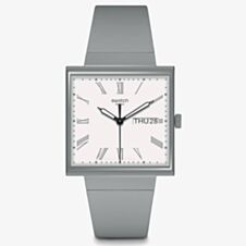 Swatch What If Square Grey Watch SO34M700