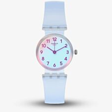 Swatch Ladies Casual Blue Rubber Strap Watch LK396