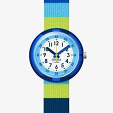 Flik Flak Childrens Stripy Blue Watch FPNP112