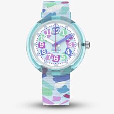 Flik Flak Confetti Chaos Multicoloured Fabric Watch FPNP150