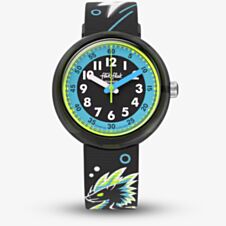 Flik Flak Boys Mystic Dragon Black Fabric Strap Watch FPNP159