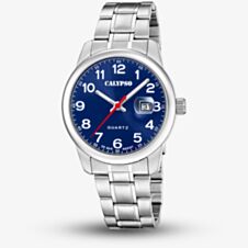 Calypso Mens Blue Stainless Steel Watch K5860/4