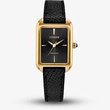 Citizen Ladies Classic Eco-Drive Black Leather Strap Watch EM1192-01E