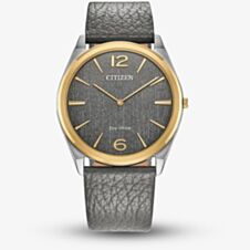 Citizen Mens Stiletto Grey Leather Strap Watch AR3124-07H