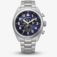 Citizen Mens Eco-Drive Blue Dial Chronograph Watch AT2480-57L
