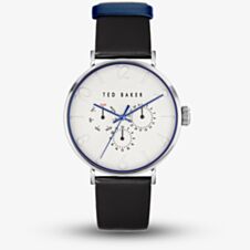 Ted Baker Phylipa White Dial Black Leather Strap Watch BKPPGF2069I