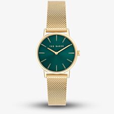 Ted Baker Gold & Green Dial Mesh Watch BKPSTF4119I