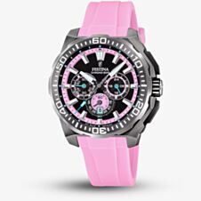Festina Mens Chrono Bike Pink Rubber Strap Chronograph Watch F20725/2
