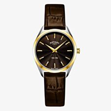 Rotary Ultra Slim Brown Leather Watch LS08011/49
