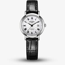 Rotary Ladies Heritage Black Leather Strap Watch LS05420/01