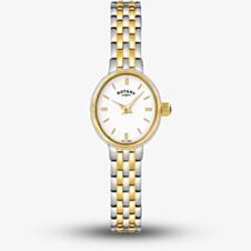 Rotary Ladies Cocktail Two-Tone White Dial Watch RLB10034/02