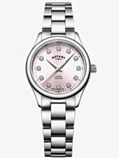 Rotary Ladies Oxford Diamond-Set Pink Bracelet Watch LB05092/07/D