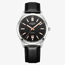 Rotary Contemporary Oxford Black Leather Watch GS05520/04