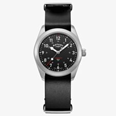 Rotary 1895 Commando Field Black Leather Nato Watch GS05535/19