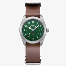 Rotary 1895 Commando Field Green Dial Brown Leather Watch GS05535/56