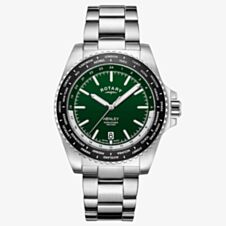 Rotary Henley Worldtimer Green Dial Watch GB05370/78