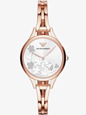 Emporio Armani Ladies Rose Tone Bracelet Watch AR11108