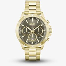 BOSS Mens Troper Gold Plated Chronograph Watch 1514059