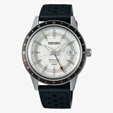 Seiko Mens Presage Stone Style 60s Road Trip GMT Watch SSK011J1
