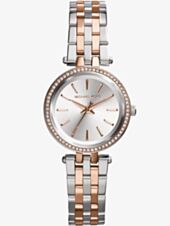 Michael Kors Ladies Petite Darci Silver Dial Two-tone MK3298