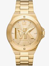 Michael Kors Ladies Lennox Gold Logo Watch MK8939