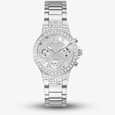 Guess Ladies Moonlight Silver Crystals Watch GW0320L1