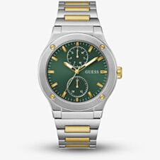 Guess Mens Jet Two Tone Green Dial Watch GW0795G1