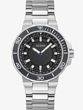 Guess Mens Track Black Dial & Silver Bracelet Watch GW0426G1