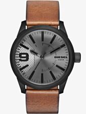 Diesel Mens Rasp Light Brown Leather Strap Watch DZ1764