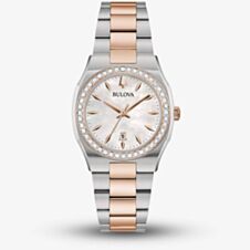 Bulova Surveyor Two Colour Mother Of Pearl Diamond Watch 98R283