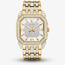 Bulova Mens Octava Gold Plated Watch 98A295