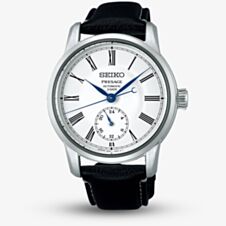 Seiko Mens Presage Craftsmanship Black Leather Strap Watch SPB495J1