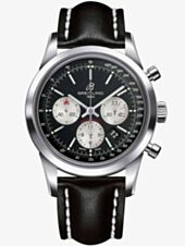 Pre-Owned Breitling Transocean Automatic Leather Strap Watch 4801013