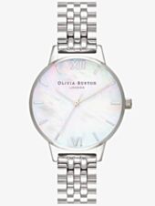 Olivia Burton Mother Of Pearl Silver Bracelet Watch OB16MOP02