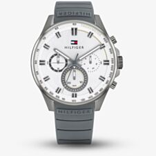 Tommy Hilfiger Mens Max Grey & White Chronograph Watch 1791972