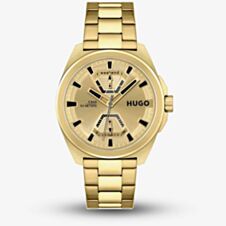 HUGO Mens #Expose Gold-Plated Stainless Steel Watch 1530243