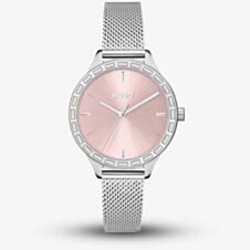 HUGO Ladies #Flash Mesh Stainless Steel Pink Watch 1540115
