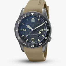 Elliot Brown Holton Professional Automatic GMT Nivo Brown Rubber Watch 101-A23-R19
