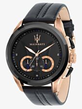 Maserati Mens Traguardo Leather Strap Watch R8871612025