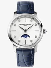 Frederique Constant Ladies moonphase Blue Strap Watch FC-206MPWD1S6