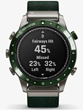 Garmin Unisex Marq Golfer Titanium Green Fabric Strap Watch 010-02395-00 