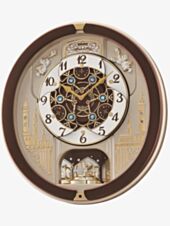 Seiko Clocks Brown Melody In Motion Musical Wall Clock QXM291B