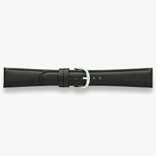 Darlena Newbury Black Leather Silver Buckle Watch Strap 1002